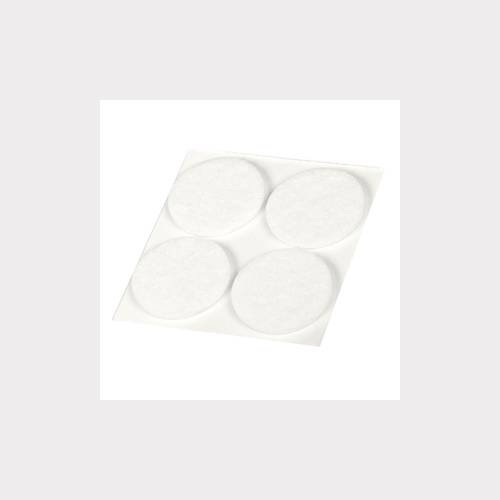 SET OF 4 ROUND WHITE ADHESIVE FELTS 35MM FOR FURNITURE CHAIR TABLE LEGS