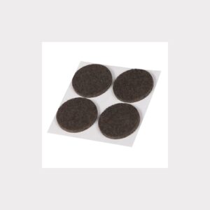 SET OF 4 ROUND BROWN ADHESIVE FELTS 35MM FOR FURNITURE CHAIR TABLE LEGS