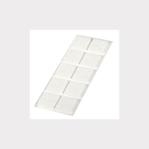 SET OF 10 SQUARE WHITE ADHESIVE FELTS 20X20MM FOR FURNITURE CHAIR TABLE LEGS
