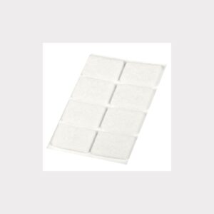 SET OF 8 SQUARE WHITE ADHESIVE FELTS 20X30MM FOR FURNITURE CHAIR TABLE LEGS