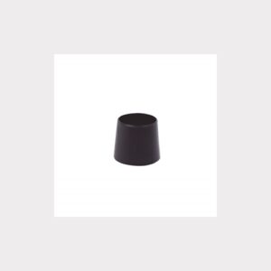 SET OF 8 FERRULES CAP PLUG 12MM OUTER MOUNTING. BLACK PLASTIC FOR FURNITURE CHAIR LEGS