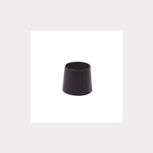 SET OF 8 FERRULES CAP PLUG 14MM OUTER MOUNTING. BLACK PLASTIC FOR FURNITURE CHAIR LEGS