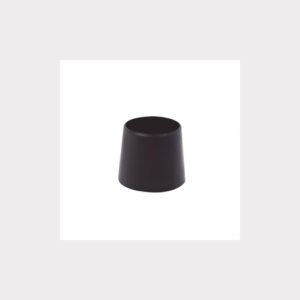 SET OF 8 FERRULES CAP PLUG 16MM OUTER MOUNTING. BLACK PLASTIC FOR FURNITURE CHAIR LEGS