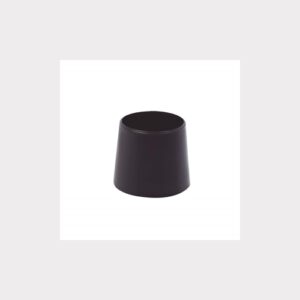 SET OF 4 FERRULES CAP PLUG 18MM OUTER MOUNTING. BLACK PLASTIC FOR FURNITURE CHAIR LEGS