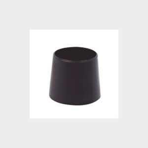 SET OF 4 FERRULES CAP PLUG 25MM OUTER MOUNTING. BLACK PLASTIC FOR FURNITURE LEGS