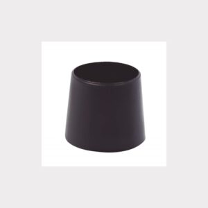 SET OF 4 FERRULES CAP PLUG 30MM OUTER MOUNTING. BLACK PLASTIC FOR FURNITURE LEGS